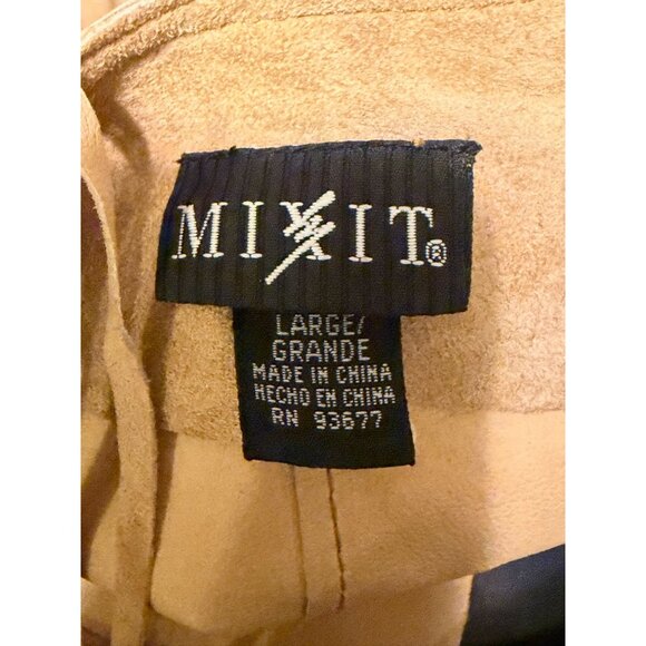 Vintage Suede Fringe Jacket L Tan Western Cowgirl Rodeo Boho 100% Leather - Picture 9 of 12